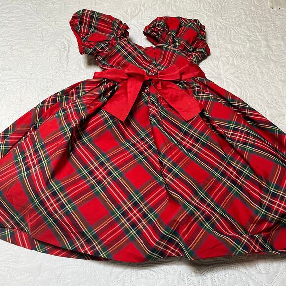 Janie and Jack Bradbury Tartan Plaid Formal Holiday Dress Size 6 - Picture 7 of 7